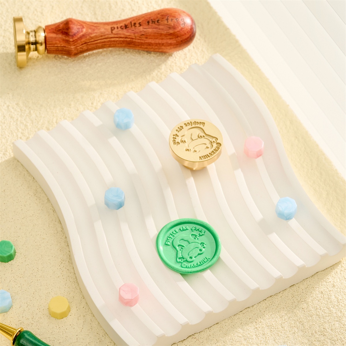 ★コラボ商品★pickles the frog Stamp Headかえるのピクルス スタンプヘッド「ごろりん」
