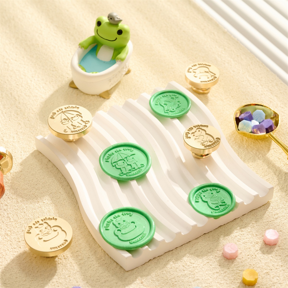 ★コラボ商品★pickles the frog Stamp Headかえるのピクルス スタンプヘッド「ピクルスとピエール」
