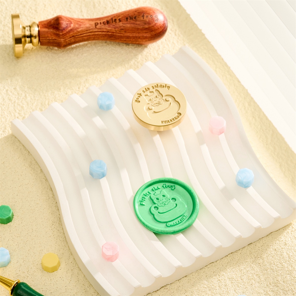 ★コラボ商品★pickles the frog Stamp Headかえるのピクルス スタンプヘッド「ピクルスとピエール」