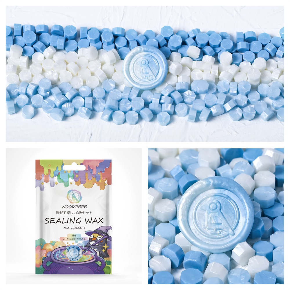 Sealing Waxシーリングワックス ミックスカラー M03ソーダに沈むガラス玉