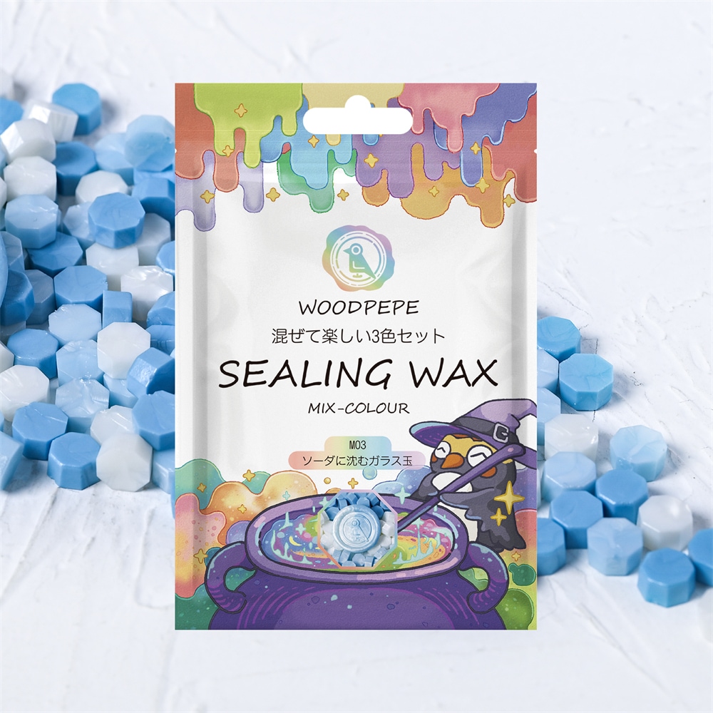 Sealing Waxシーリングワックス ミックスカラー M03ソーダに沈むガラス玉