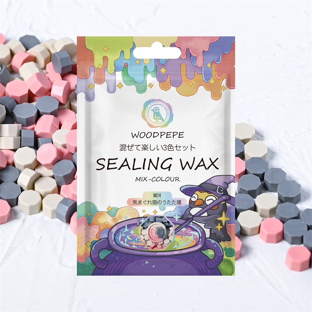 Sealing Waxシーリングワックス　ミックスカラー　M04気まぐれ猫のうたた寝