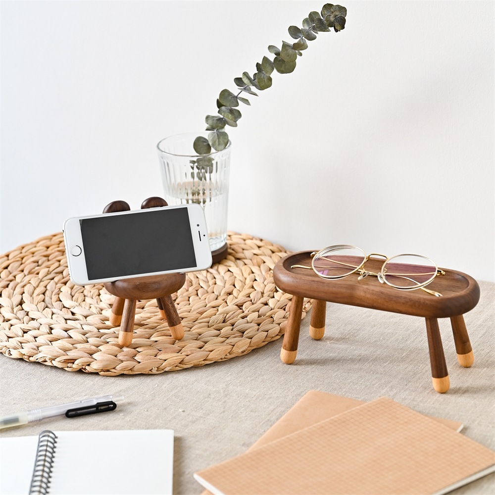 ウサギ椅子のスマホスタンド＆机の小物置き　オフィスセット