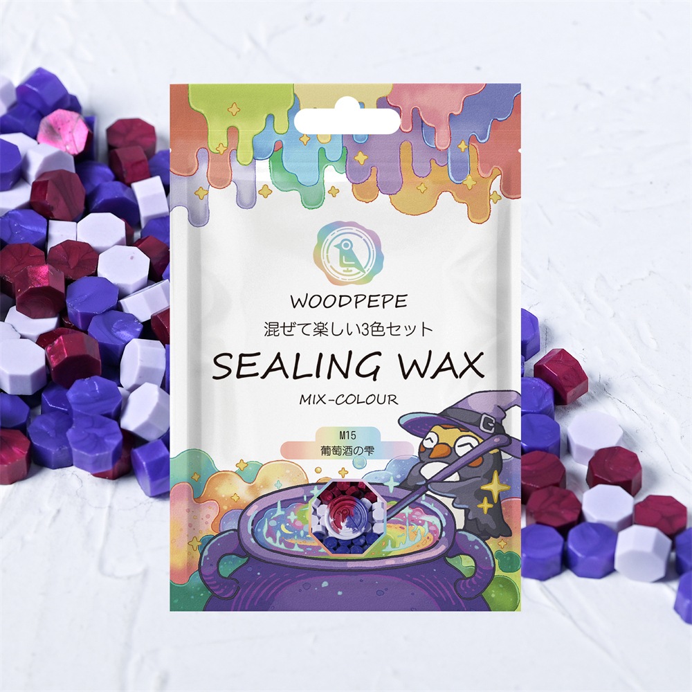 Sealing Waxシーリングワックス　ミックスカラー　M15葡萄酒の雫