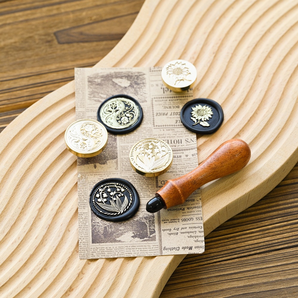 Stamp Setスタンプハンドル+ヘッド3点セット 季節のお花柄