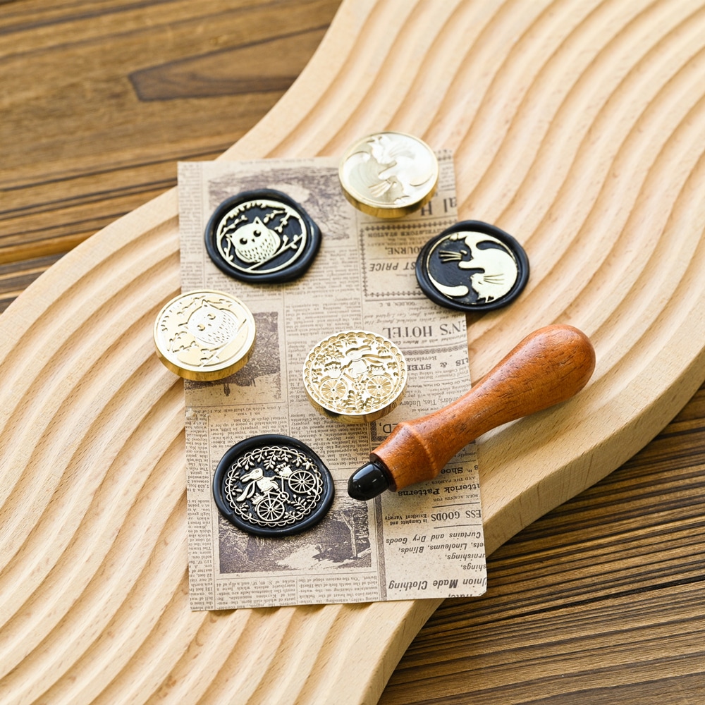 Stamp Setスタンプハンドル+ヘッド3点セット 可愛い動物柄