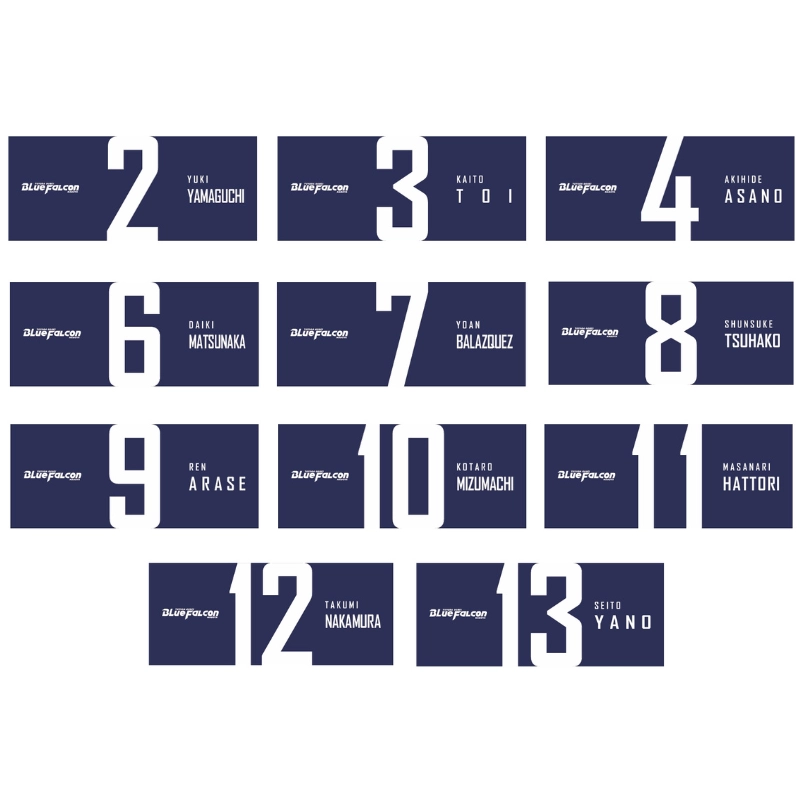 豊田合成ブルーファルコン名古屋 ナンバータオル