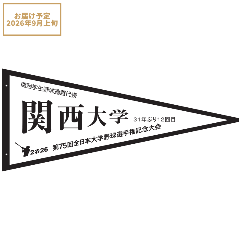 第75回全日本大学野球選手権記念大会 ペナント 関西学生野球連盟