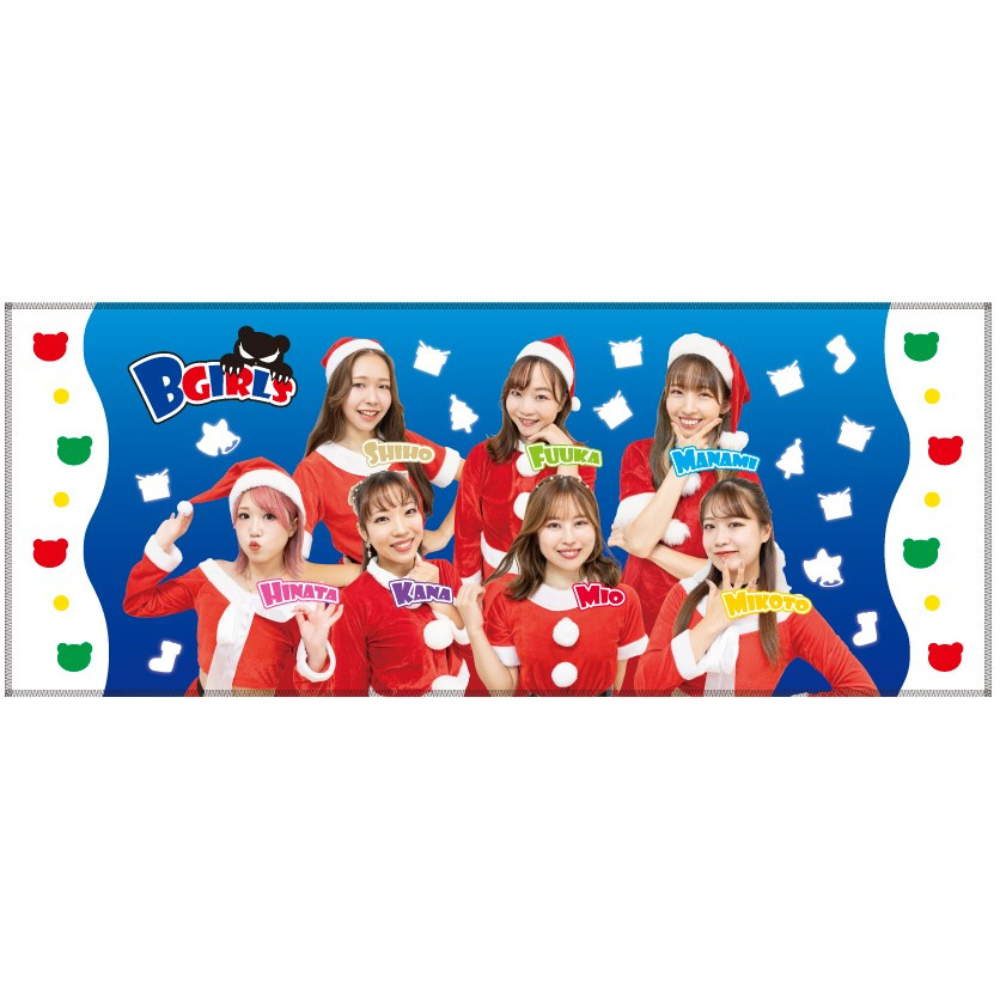 B girls 2023サンタコス フェイスタオル