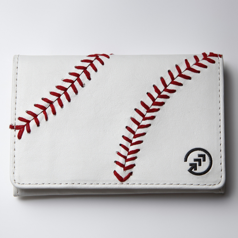 rebolld 野球ボール革名刺入れ　ホワイト・ブラック