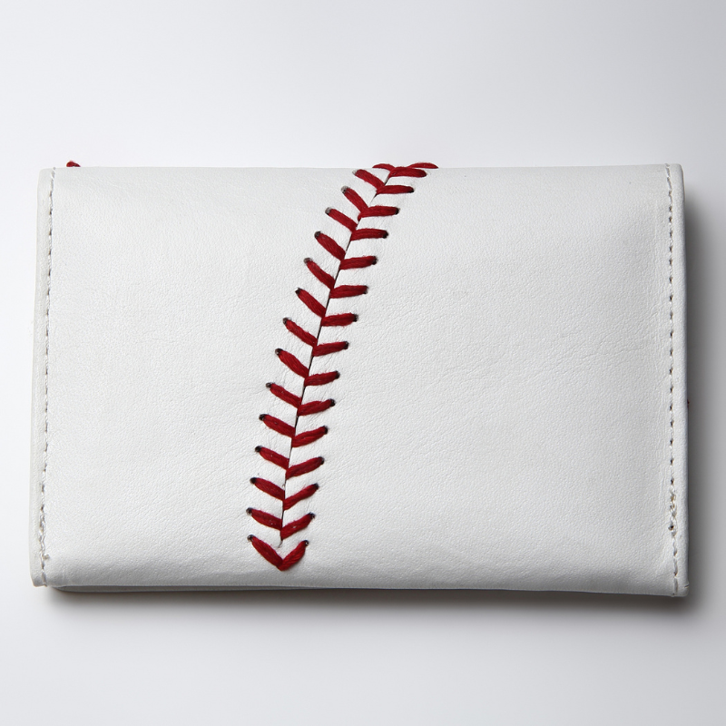 rebolld 野球ボール革名刺入れ　ホワイト・ブラック