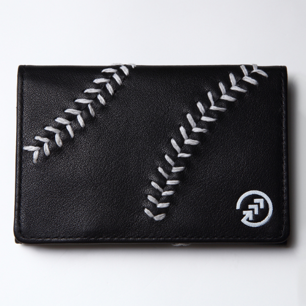 rebolld 野球ボール革名刺入れ　ホワイト・ブラック