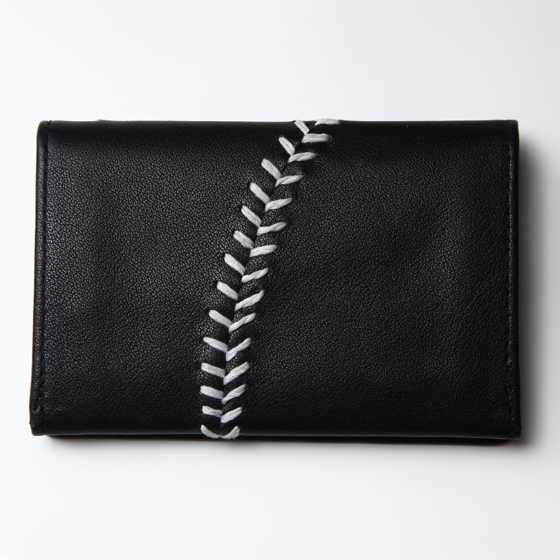 rebolld 野球ボール革名刺入れ　ホワイト・ブラック