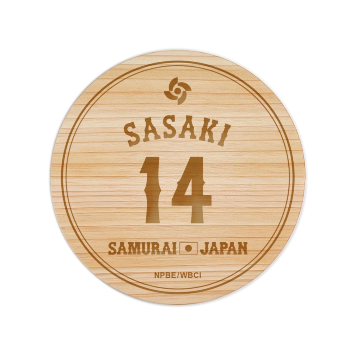 侍ジャパン ひのきコースター