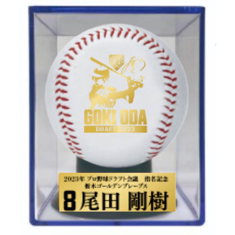 栃木ゴールデンブレーブス 尾田 剛樹選手 ドラフト指名記念 記念ボール【受注生産】