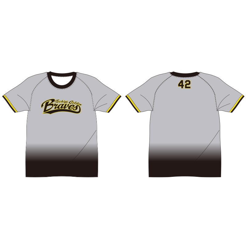 栃木ゴールデンブレーブス 2025選手着用モデル 練習用Tシャツ【選手番号】【受注商品】