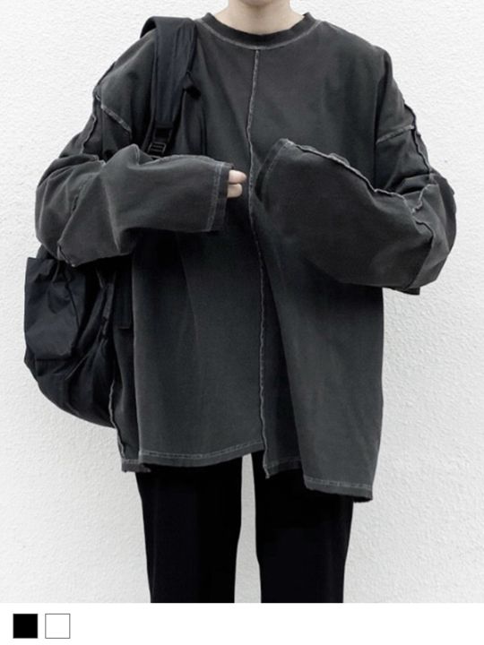 【3/10(火)19:00再販】Asymmetry Stitch Long Shirt