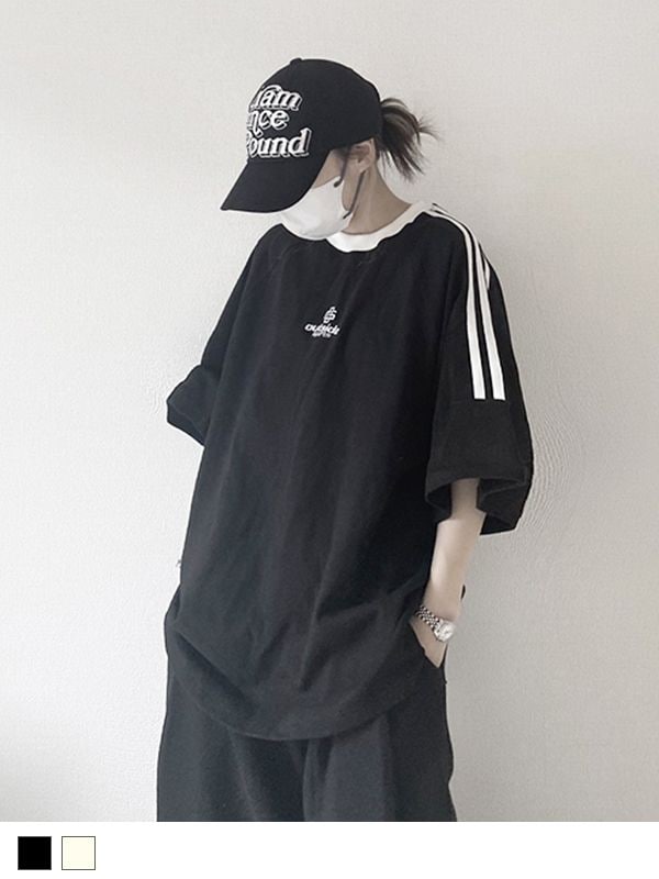 Side Line Over Size Tee