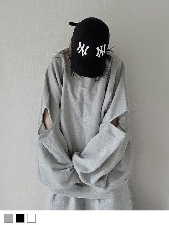 Slit Sleeve Sweat