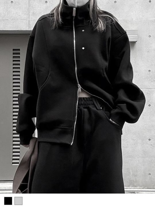 High Neck Zip Sweat