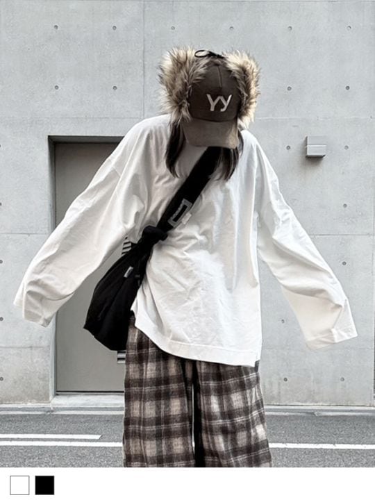 Wide Long Sleeve T-shirt