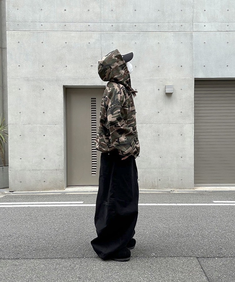 Camouflage Pattern Zip Hoodie