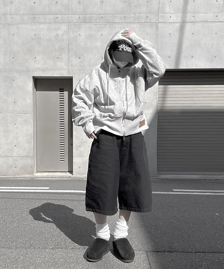 Pigment Short Zip Hoodie