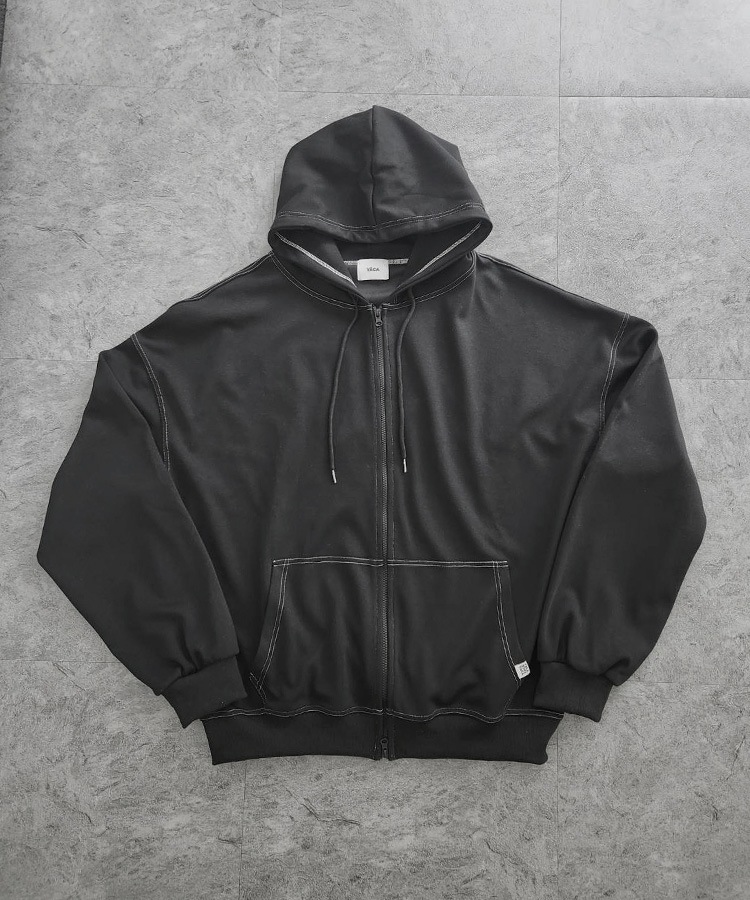 Out Stitch Over Zip Parka