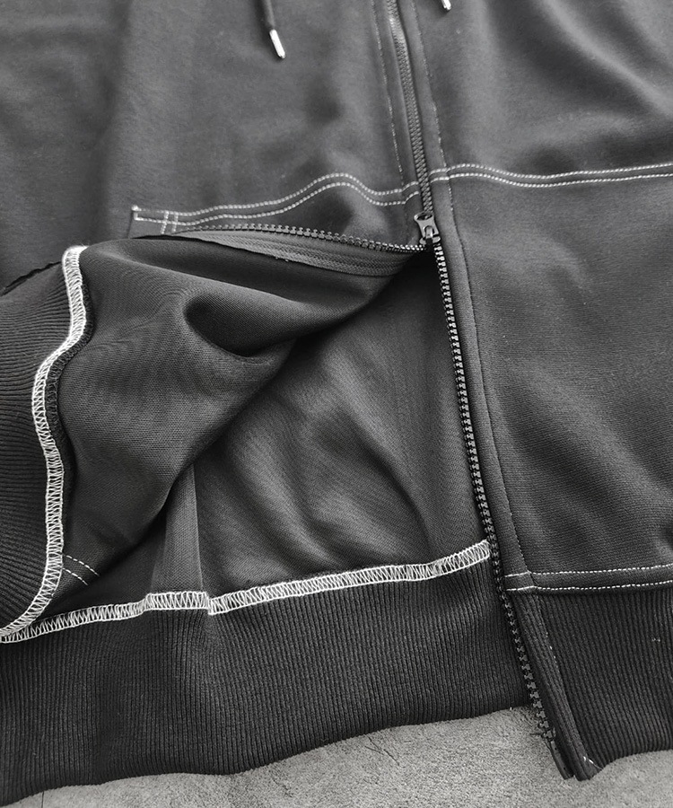 Out Stitch Over Zip Parka