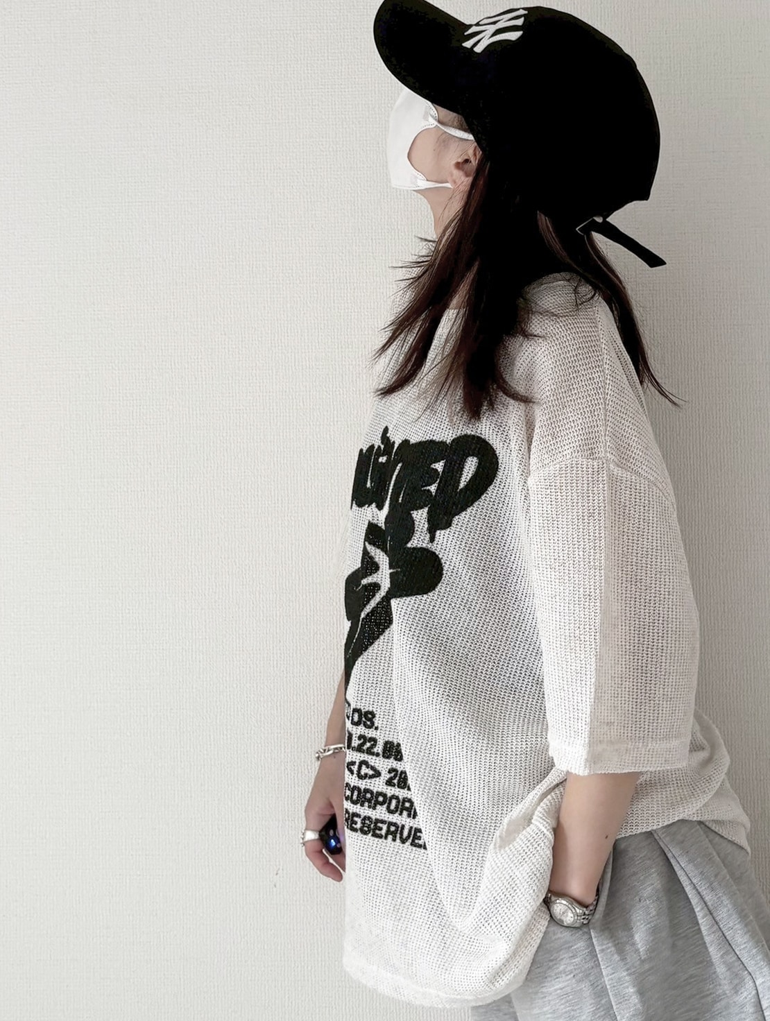 Star Print Mesh Tee