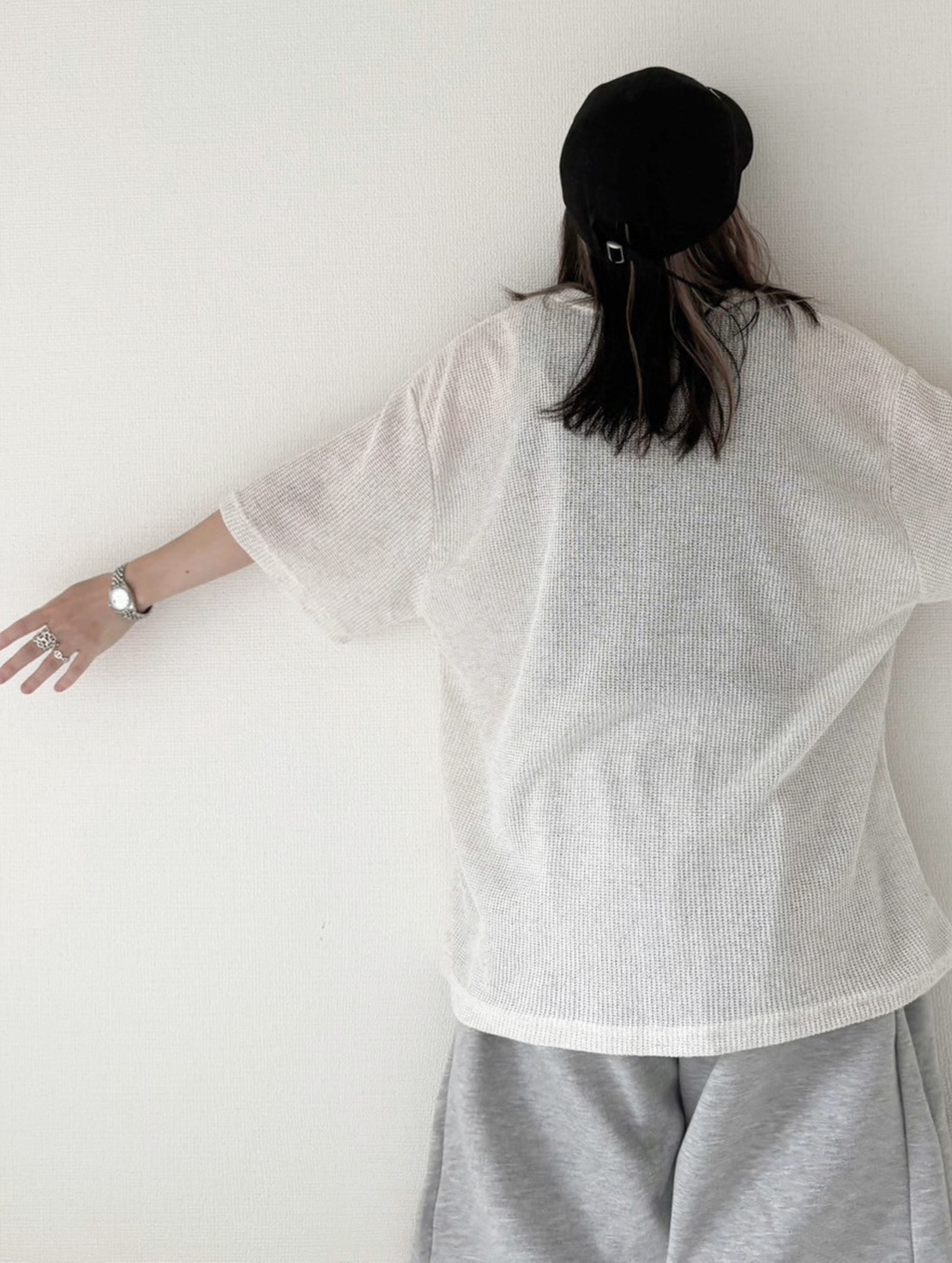 Star Print Mesh Tee