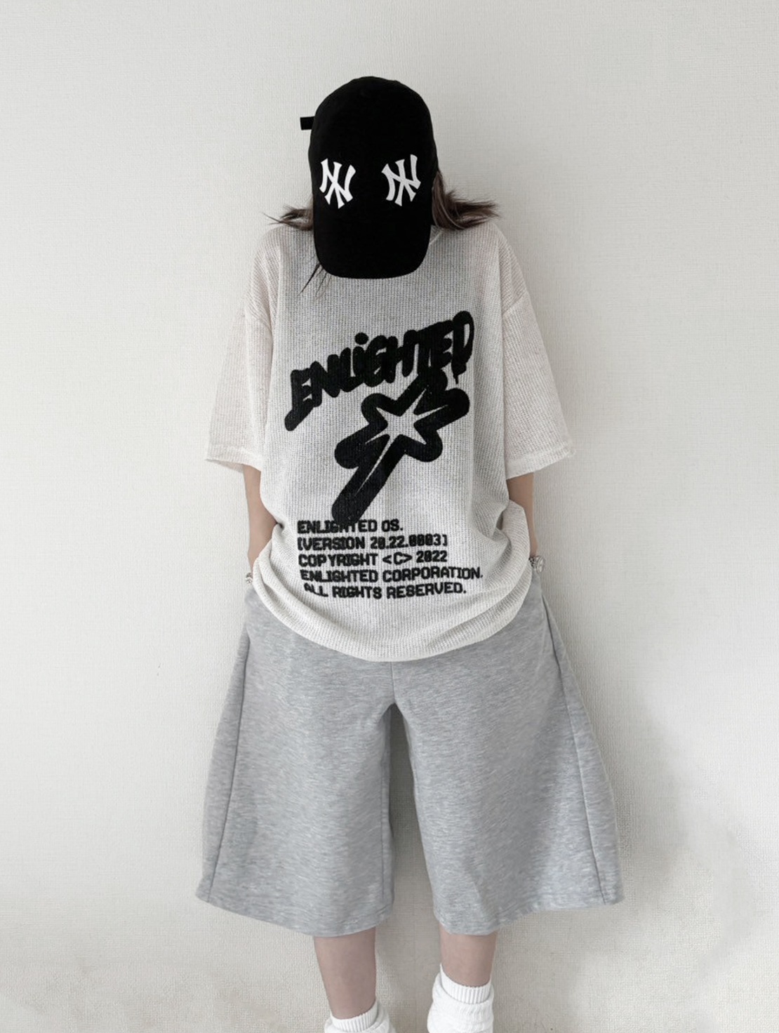 Star Print Mesh Tee