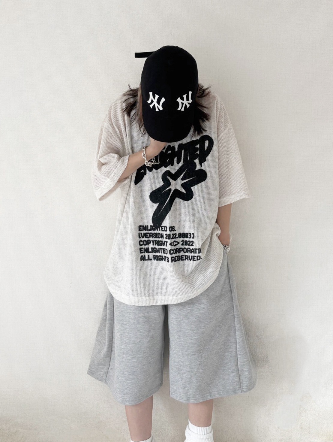 Star Print Mesh Tee