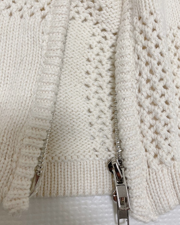 Mesh Checker Zip Hoodie