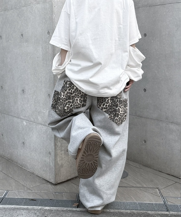 Leopard Double Pocket Sweat PT