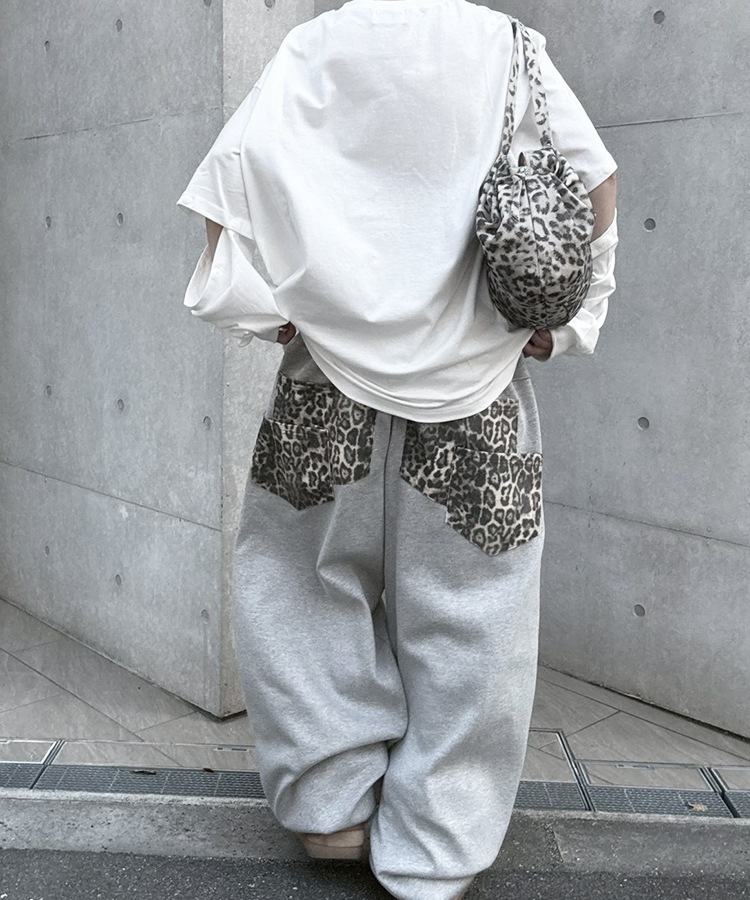 Leopard Double Pocket Sweat PT