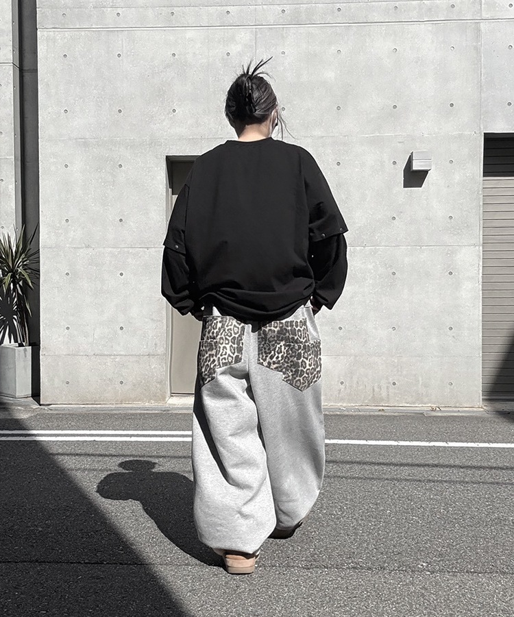 Leopard Double Pocket Sweat PT