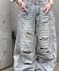 Distressed Wide Jeans