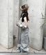Distressed Wide Jeans