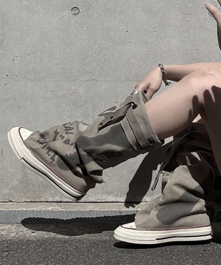 Paint Damaged Sneaker Boots
