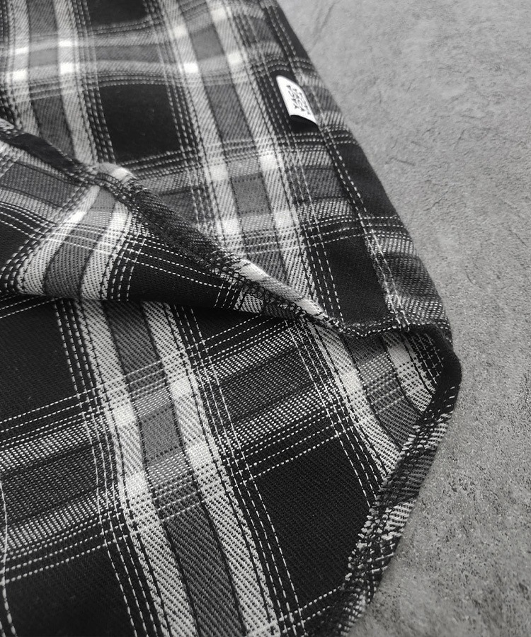 Loose Check Hoodie Shirt