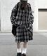 Loose Check Hoodie Shirt
