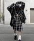 Loose Check Hoodie Shirt