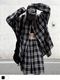 Loose Check Hoodie Shirt