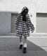 Loose Check Hoodie Shirt