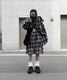 Loose Check Hoodie Shirt