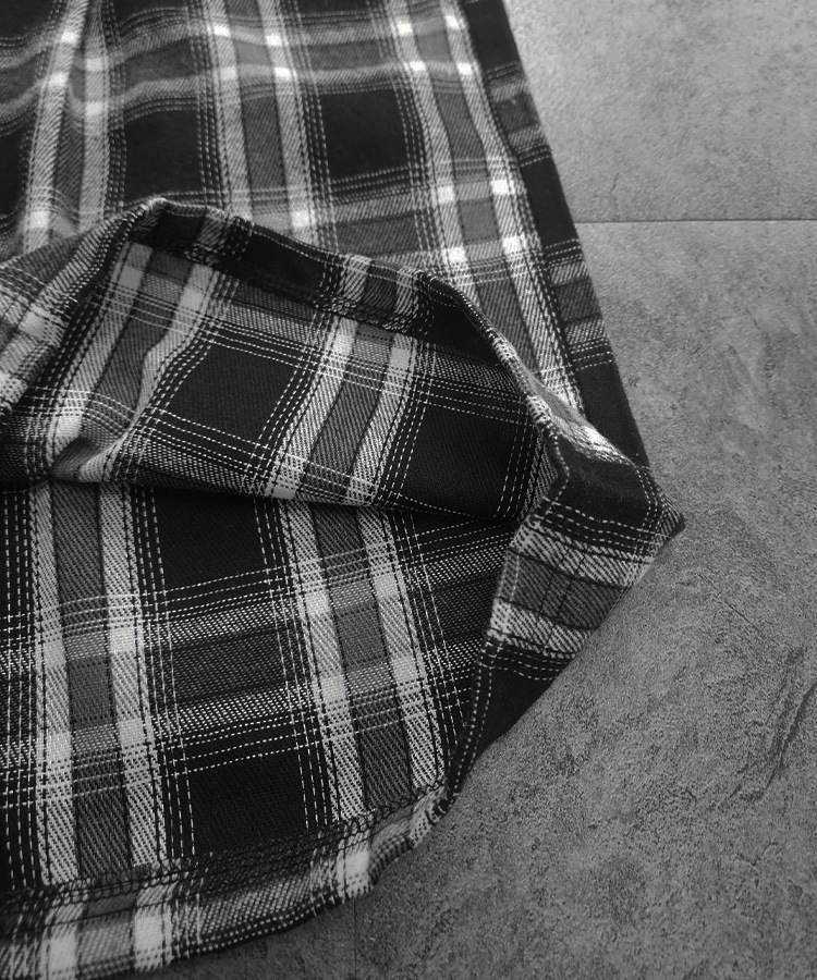 Loose Check Half Pants