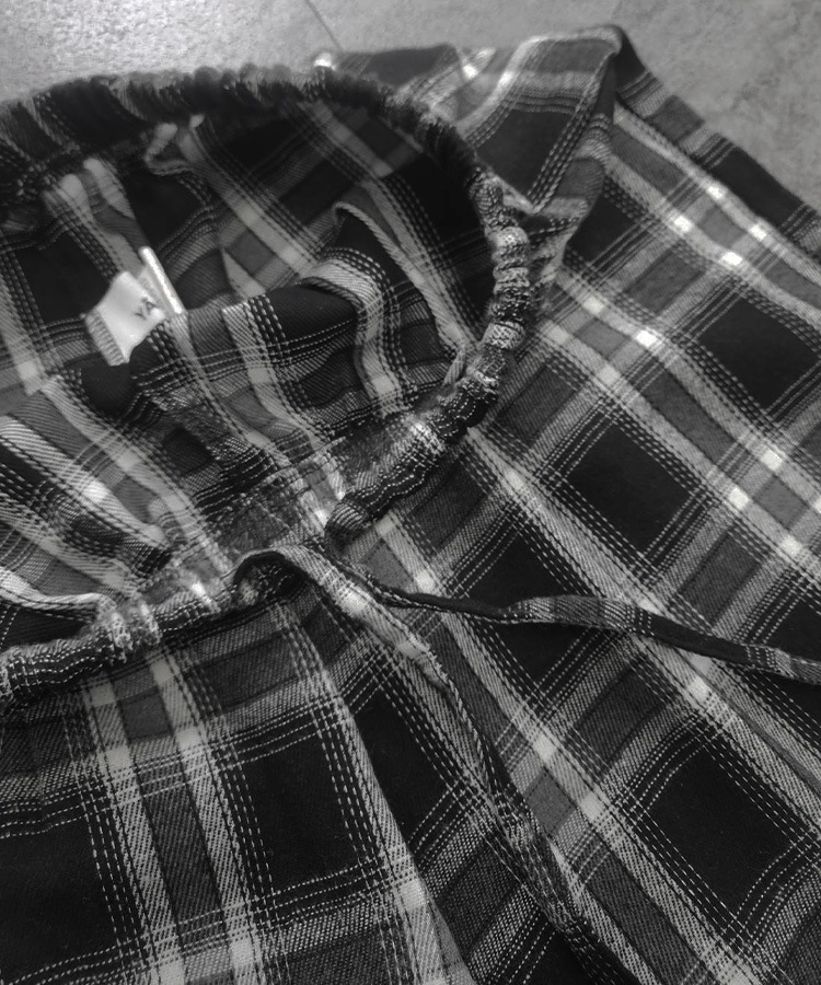 Loose Check Half Pants