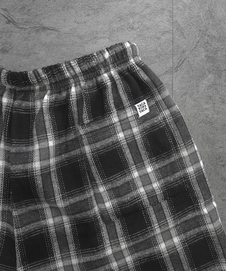 Loose Check Half Pants