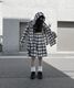 Loose Check Half Pants